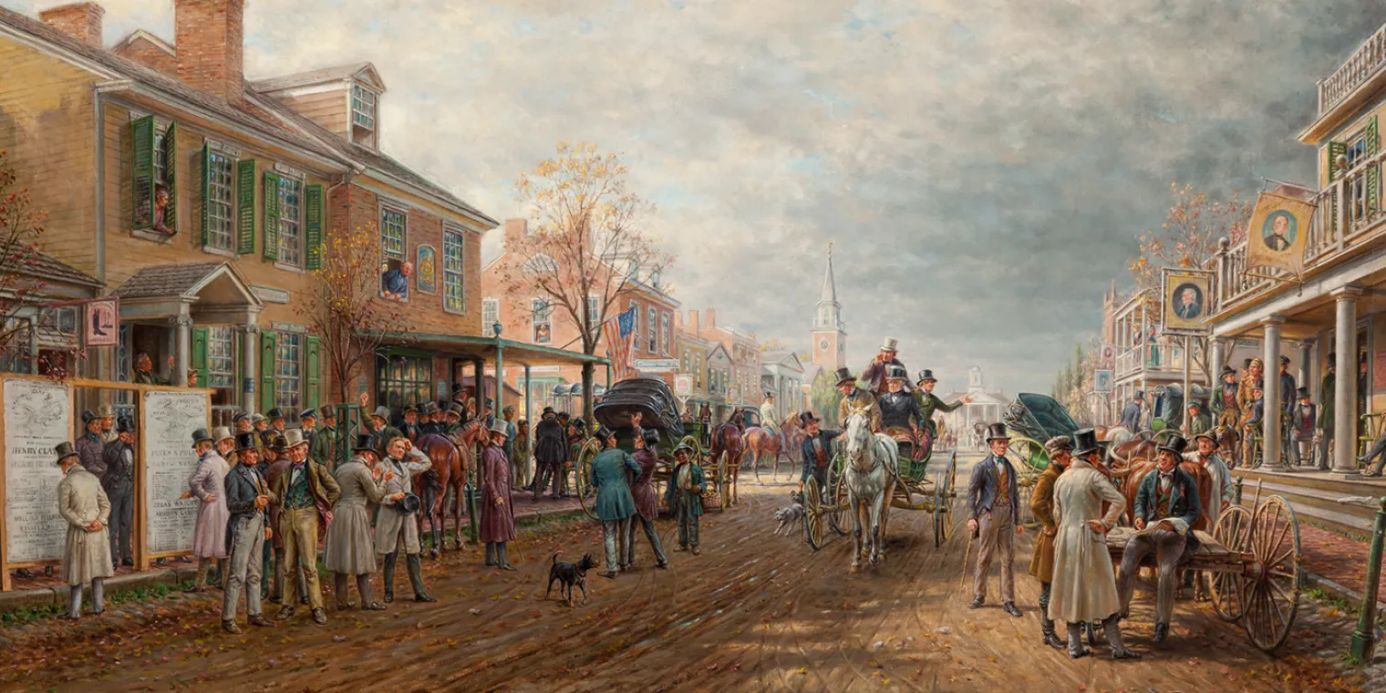 Election Day 1844 oil on canvas